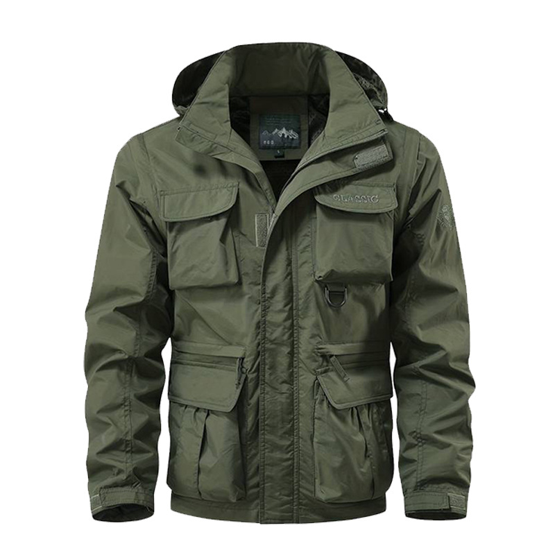 Camping Cooking Windbreak - Men's Windproof Waterproof Jacket with Detachable