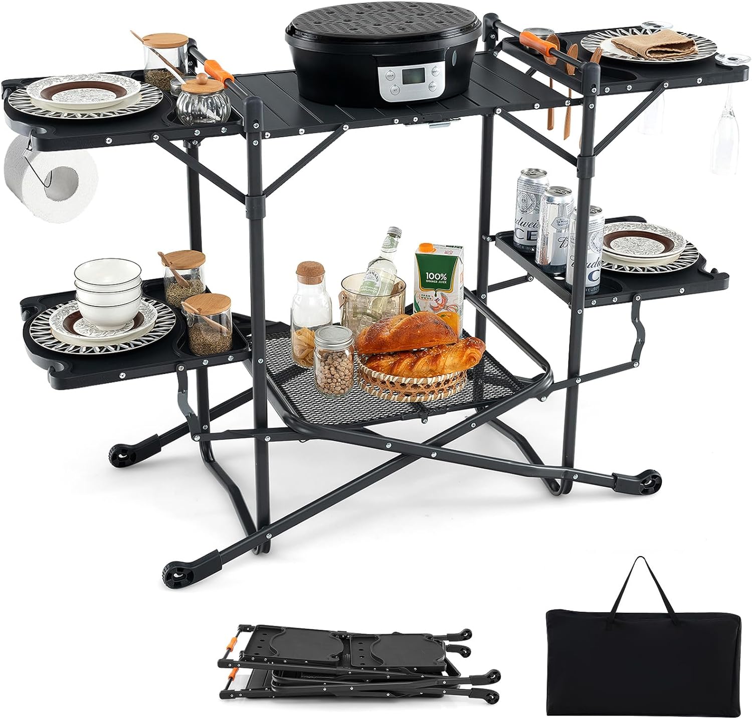 Camping Cooking Top - Portable Camp Cooking Table with Aluminum