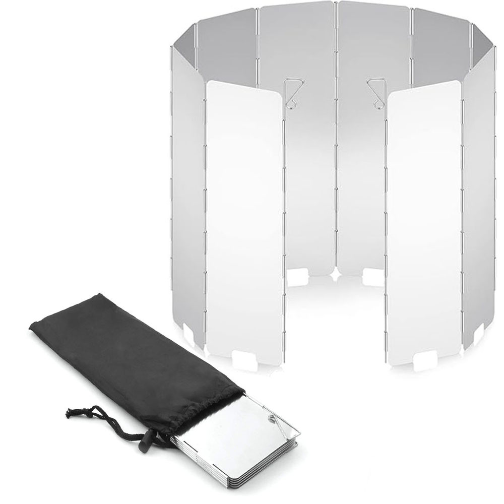 Camping Cooking Windscreen - Lightweight Folding Camping Stove Windshield -
