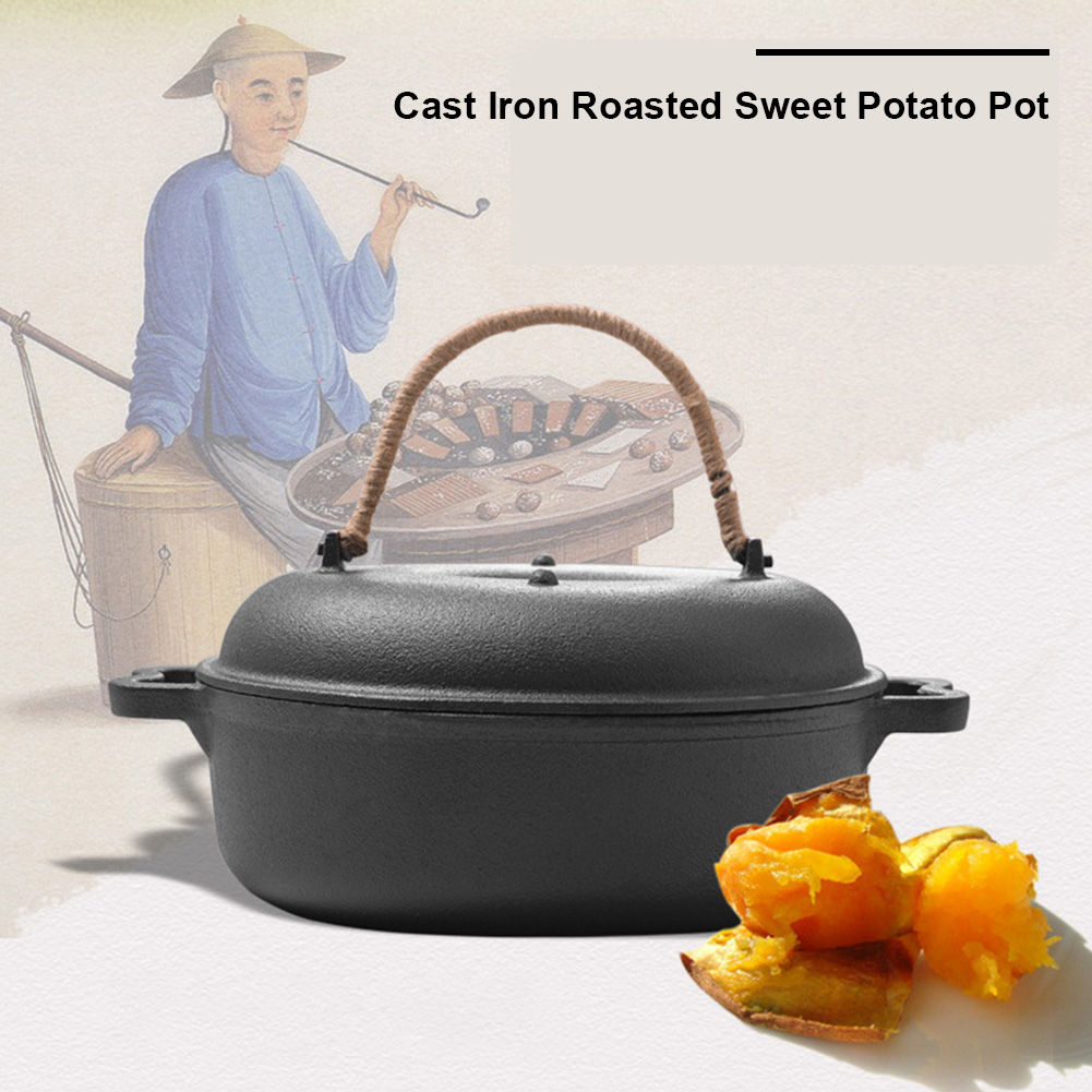 Camping Cooking Vegetables - 28cm Cast Iron Sweet Potato Pan