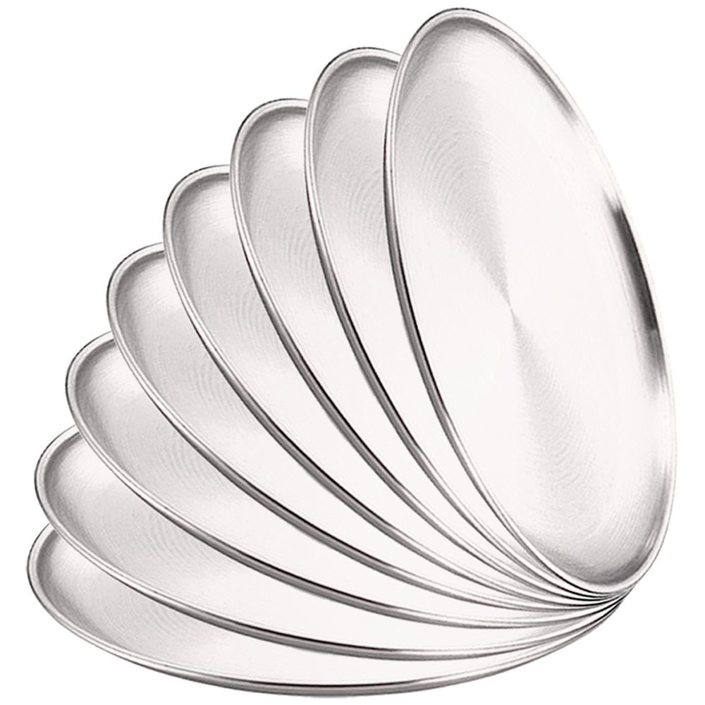 Camping Cooking Tray - 8Pcs Metal Dining Dish Stainless Steel