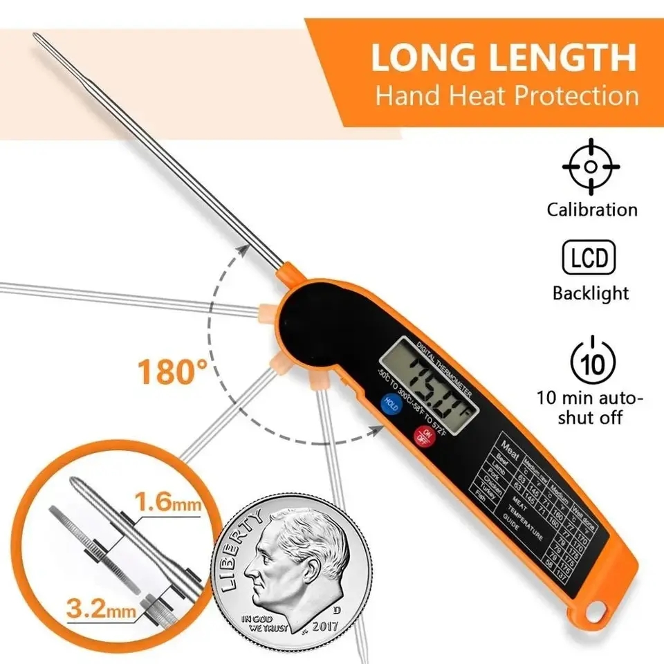Camping Cooking Meat - Waterproof Digital Kitchen Food Meat Thermometer