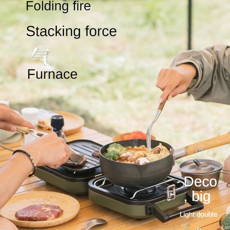 Camping Double Cooking Stove - Naturehike Stove Folding Double Fire Gas