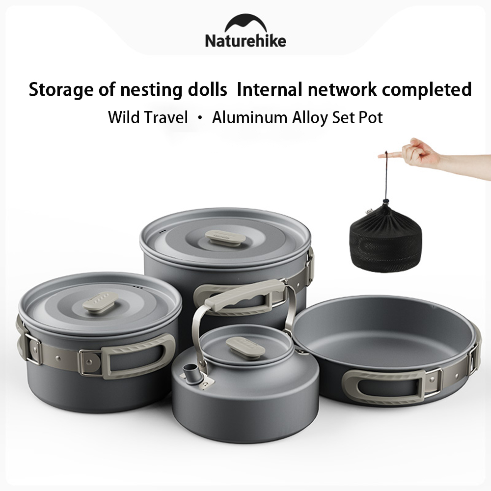 Camping Cooking Utensil Set - Naturehike Outdoor Pot Set,Camping Cooking Equipment,Portable