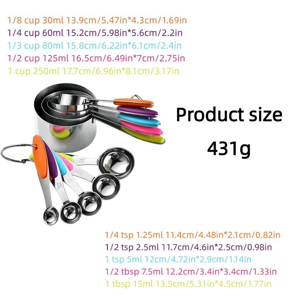 5/10Pcs Stainless Steel Measur - Camping Cooking Tool Set review and price