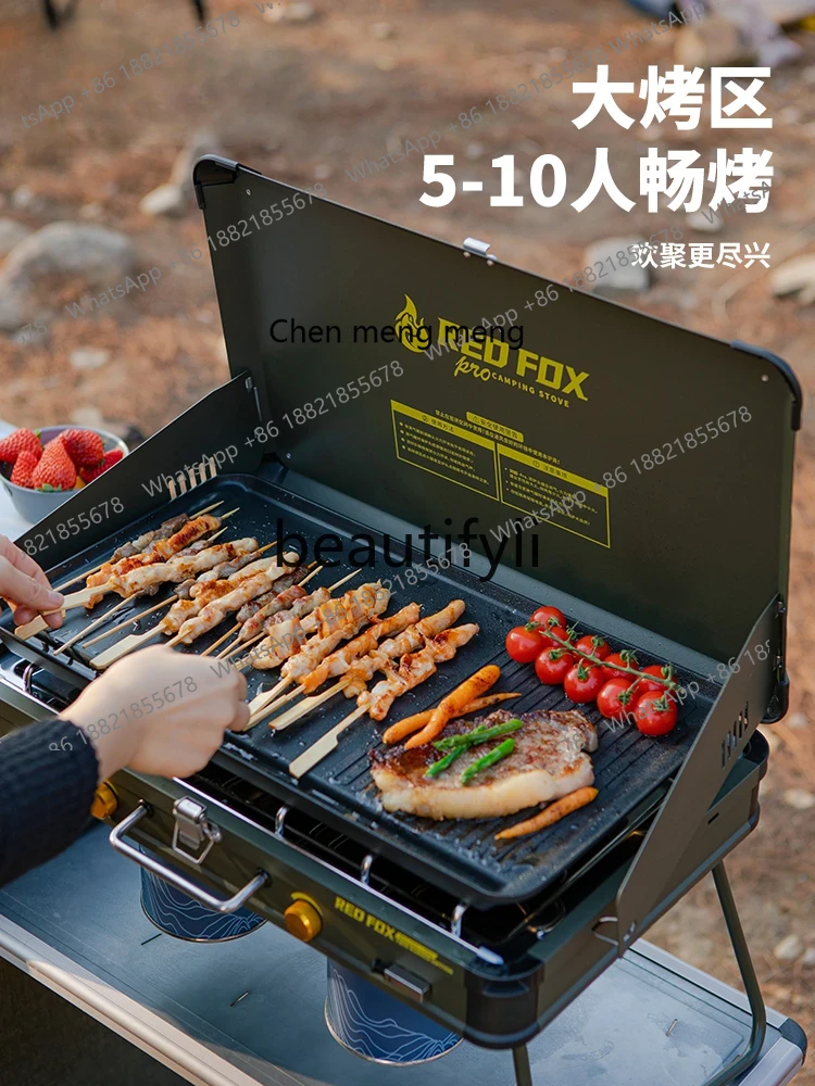 Z189 Double Head Gas Grill Coo - Camping Double Cooking Stove review and price