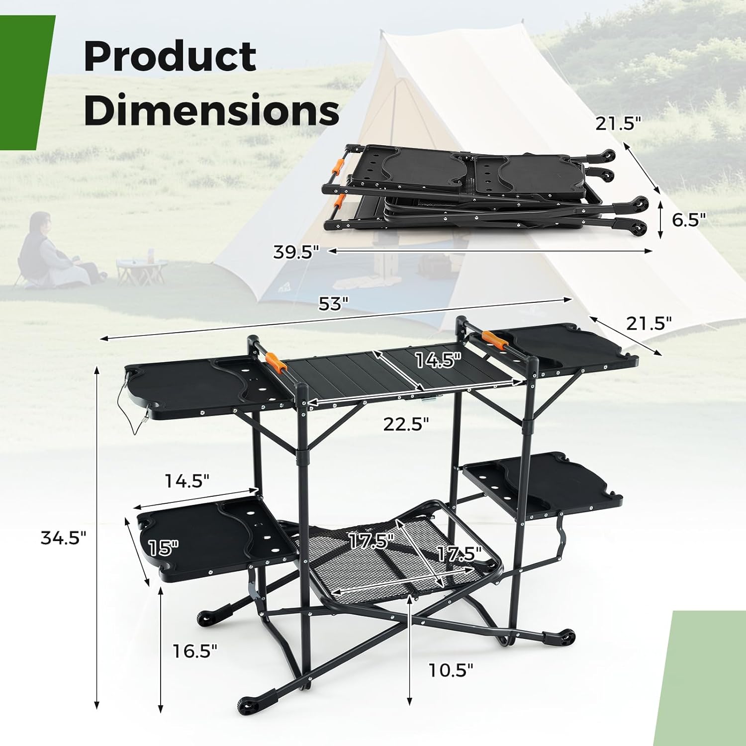 Portable Camp Cooking Table wi - Camping Cooking Top review and price