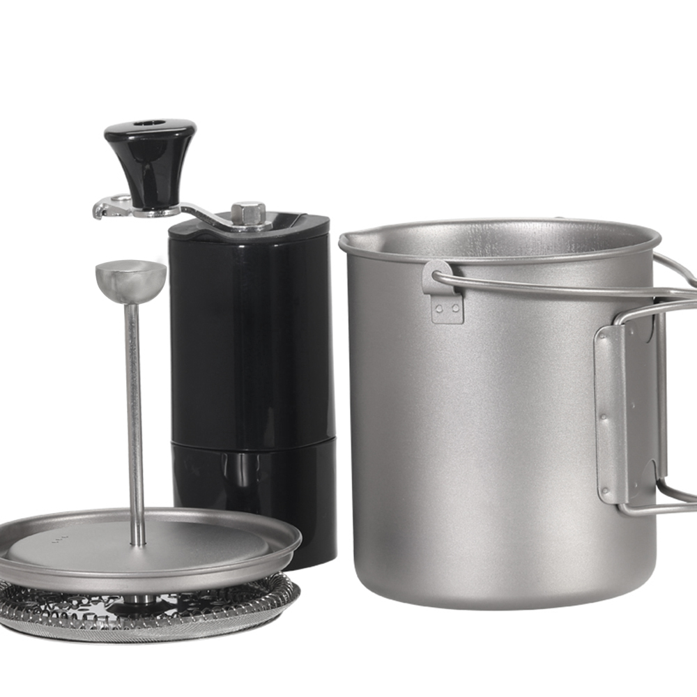Lixada 750ml Titanium Coffee C - Camping Cooking Pot Stainless Steel review and price