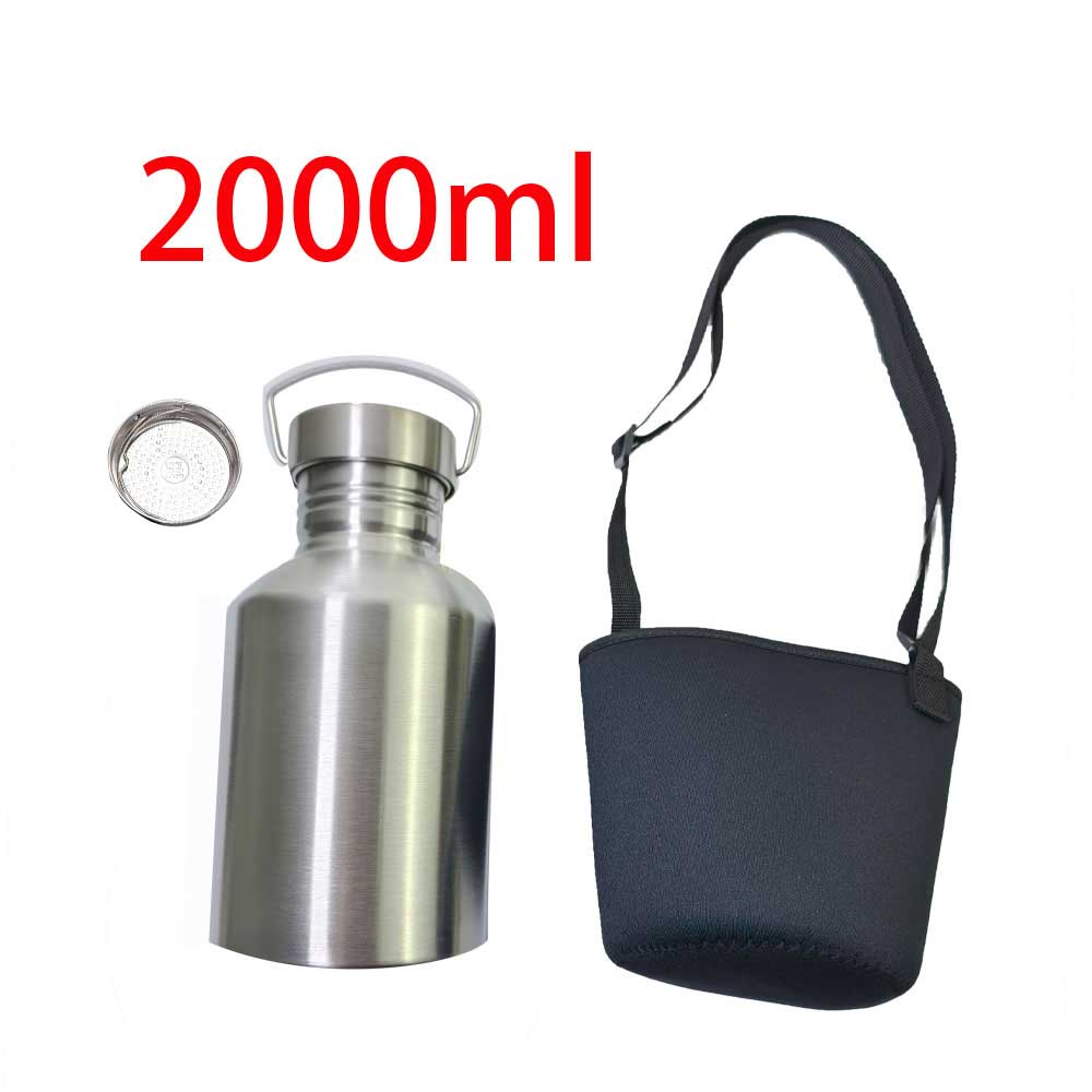 2000ML Sport Water Bottle Set  - Camping Cooking Pot Stainless Steel review and price