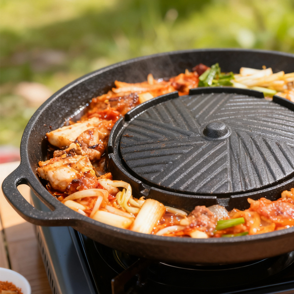 KOSUN Korean BBQ Grill Pan 2 i - Camping Cooking Bowl review and price