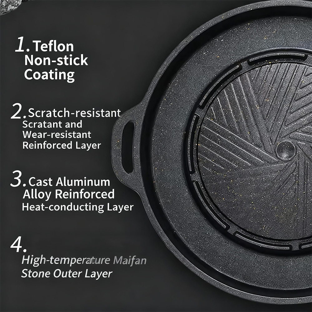 KOSUN Korean BBQ Grill Pan 2 i - Camping Cooking Bowl review and price