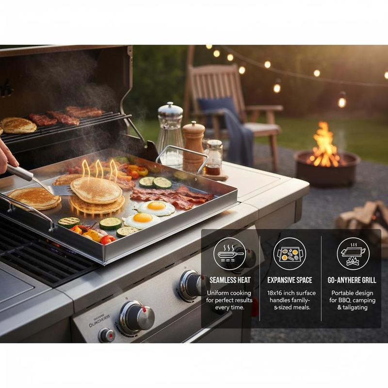 Universal Flat Top Griddle 18x - Camping Cooking Top review and price