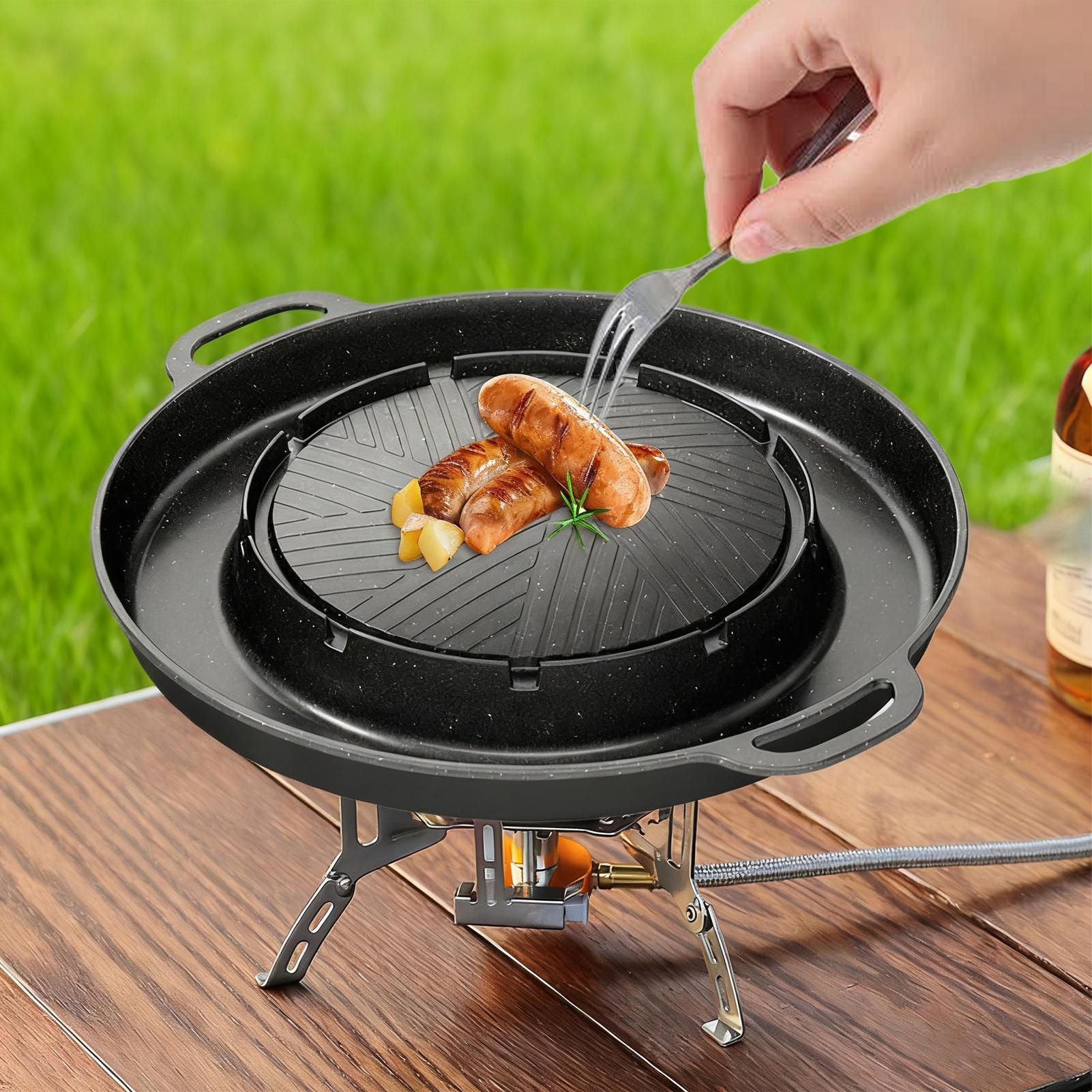 2-in-1 Grill & Hot Pan for Sto - Camping Cooking Top review and price