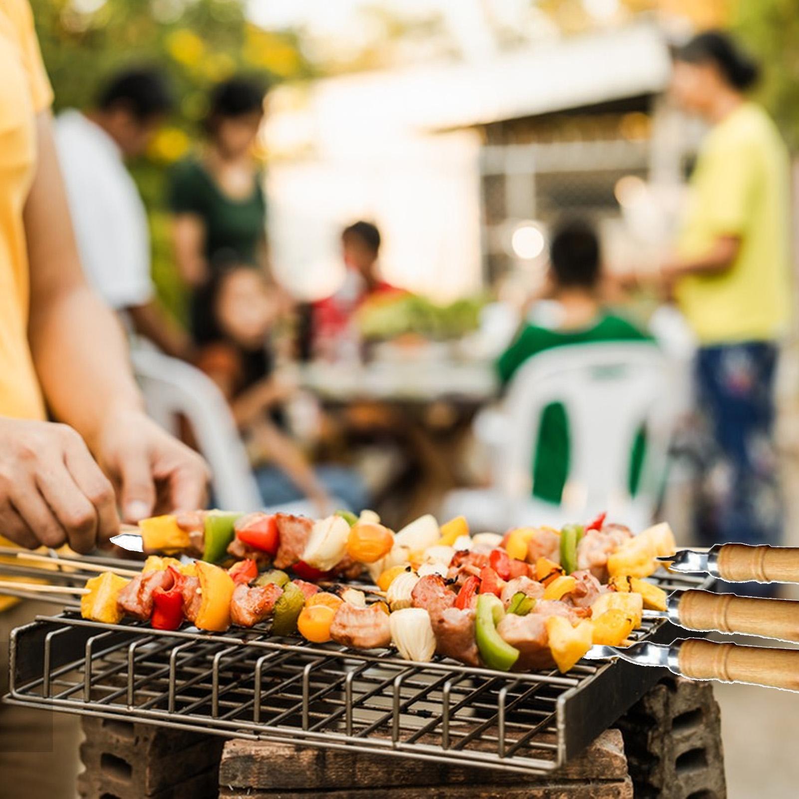 Metal Grilling Skewers Grillin - Camping Cooking Vegetables review and price