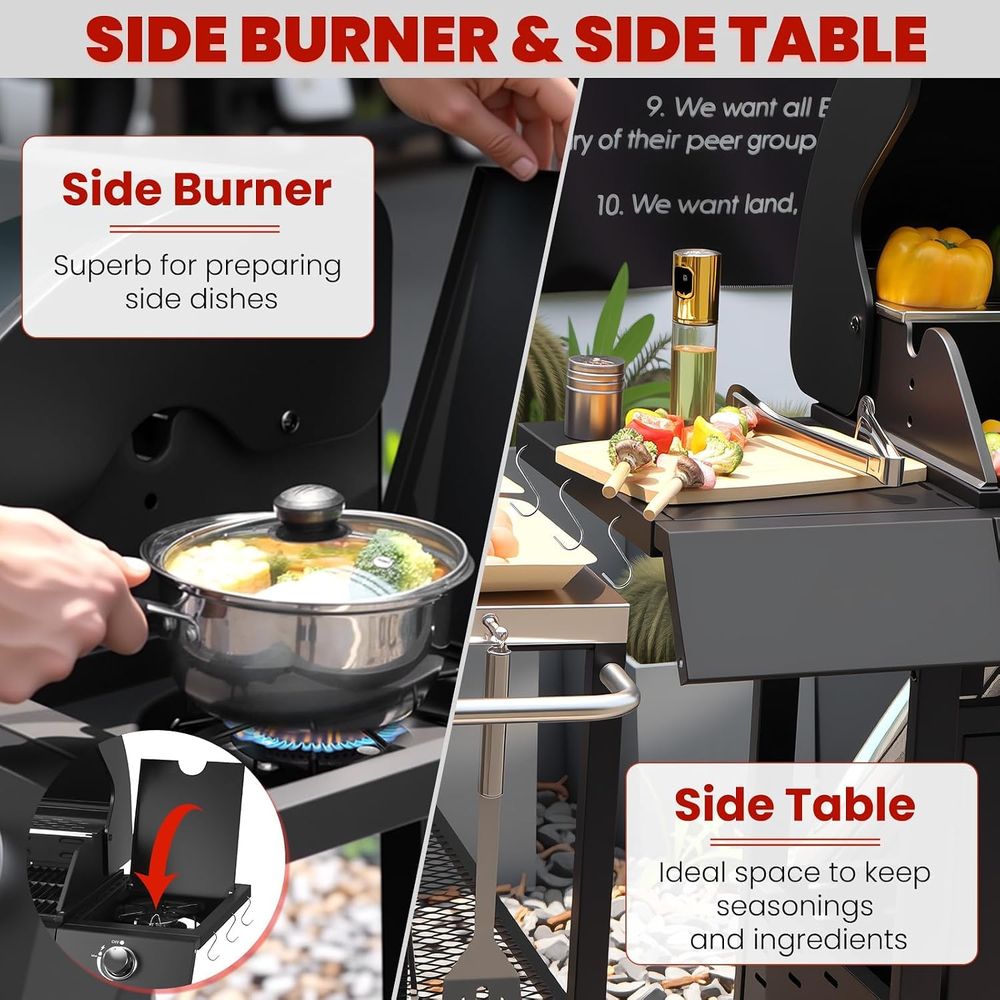 3-Burner Propane Gas Grill wit - Camping Cooking Top review and price