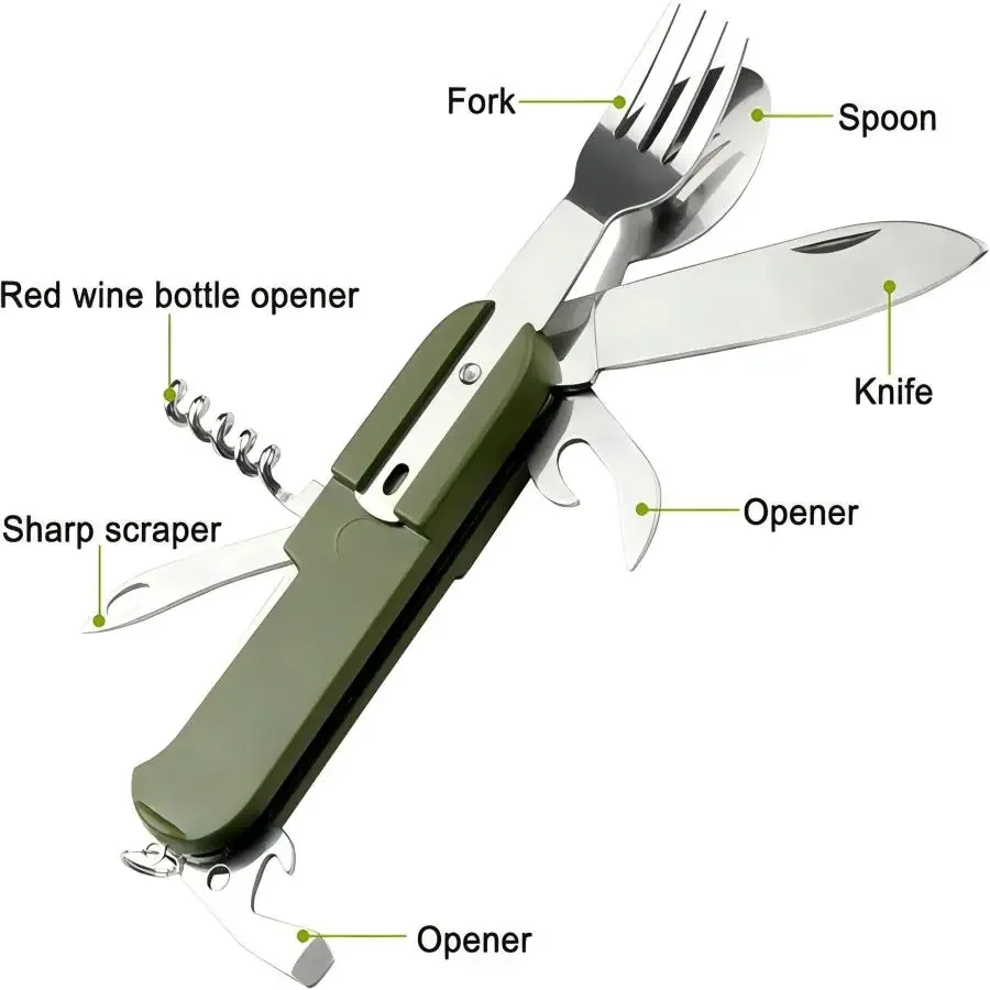 Camping Gear 5-in-1 Stainless  - Camping Cooking Utensil Set review and price