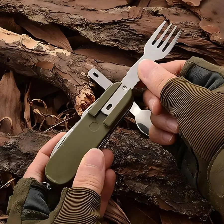 Camping Gear 5-in-1 Stainless  - Camping Cooking Utensil Set review and price