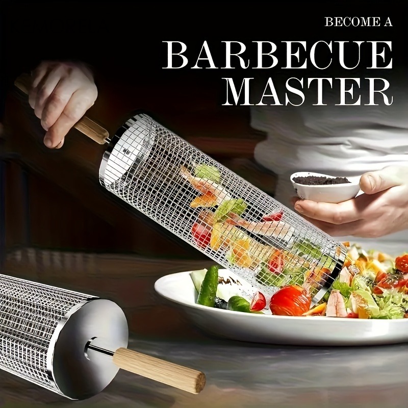 Round Barbecue Grill Basket Se - Camping Cooking Basket review and price