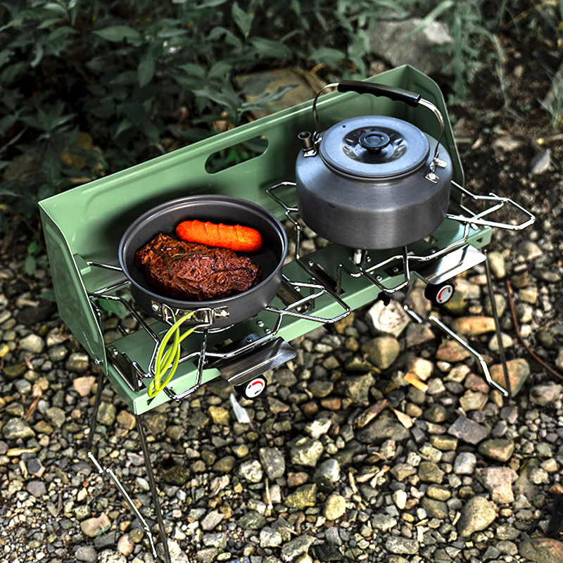 Portable Gas Stove Outdoor Por - Camping Double Cooking Stove review and price