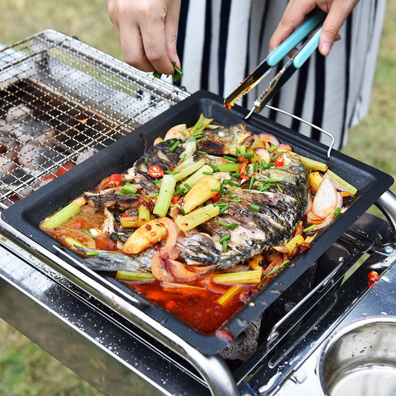 Outdoors Thick Square Grill Pa - Camping Cooking Tray review and price