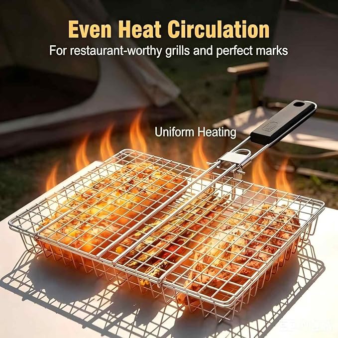 Grill Basket Large Portable Fo - Camping Cooking Vegetables review and price