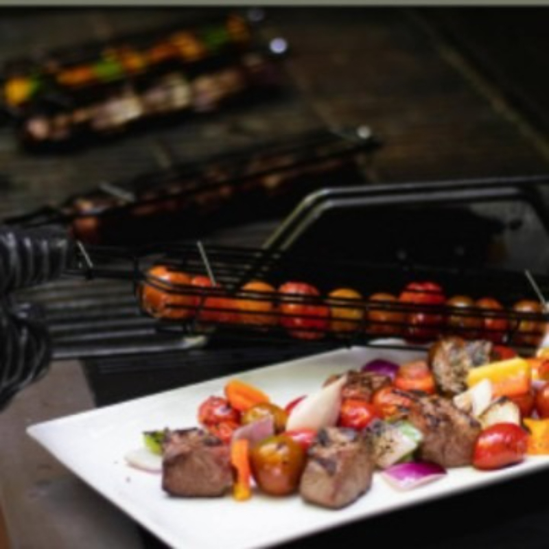 BBQ Grill Basket Portable Meat - Camping Cooking Vegetables review and price