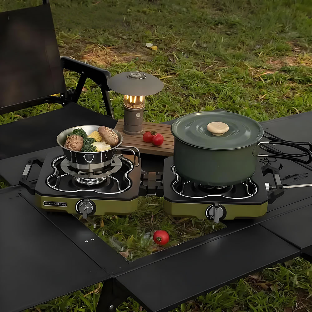 Camping Stove Double Burner Po - Camping Double Cooking Stove review and price