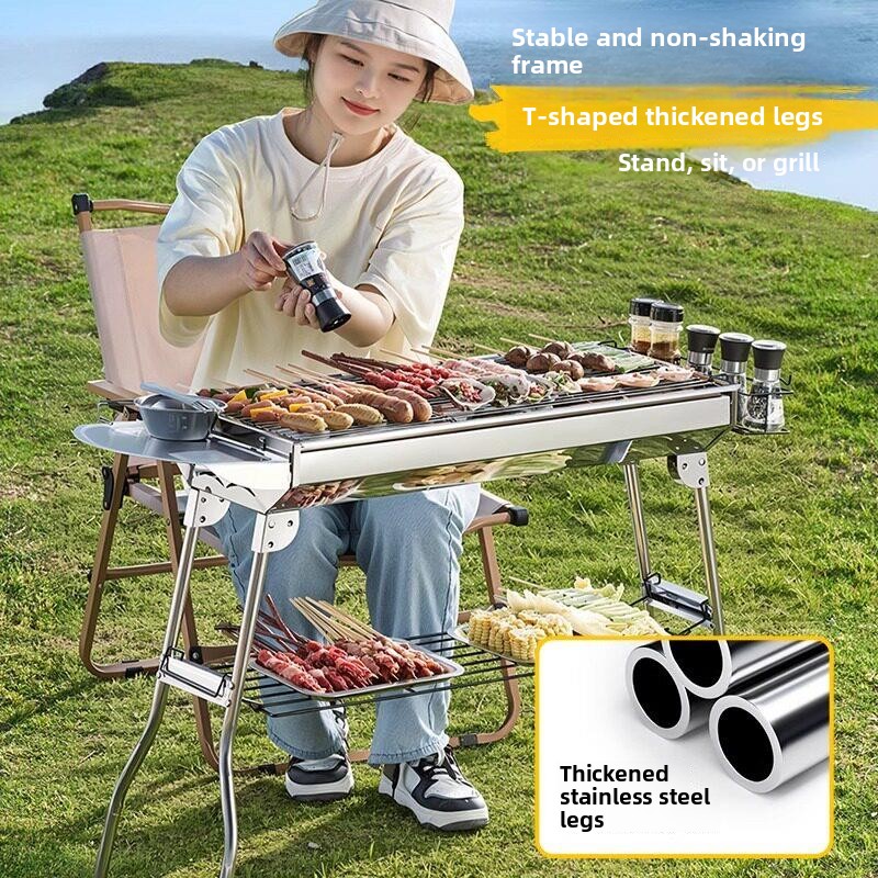Portable Stainless Steel BBQ G - Camping Cooking Requirements review and price