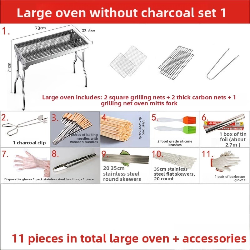 Large Folding Charcoal Barbecu - Camping Cooking Meat review and price