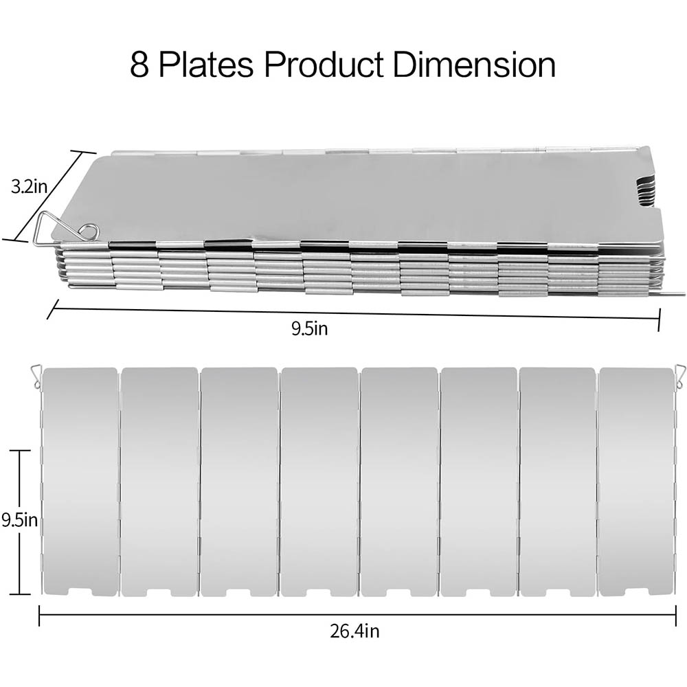 8 Plates Aluminum Windscreen S - Camping Cooking Windscreen review and price