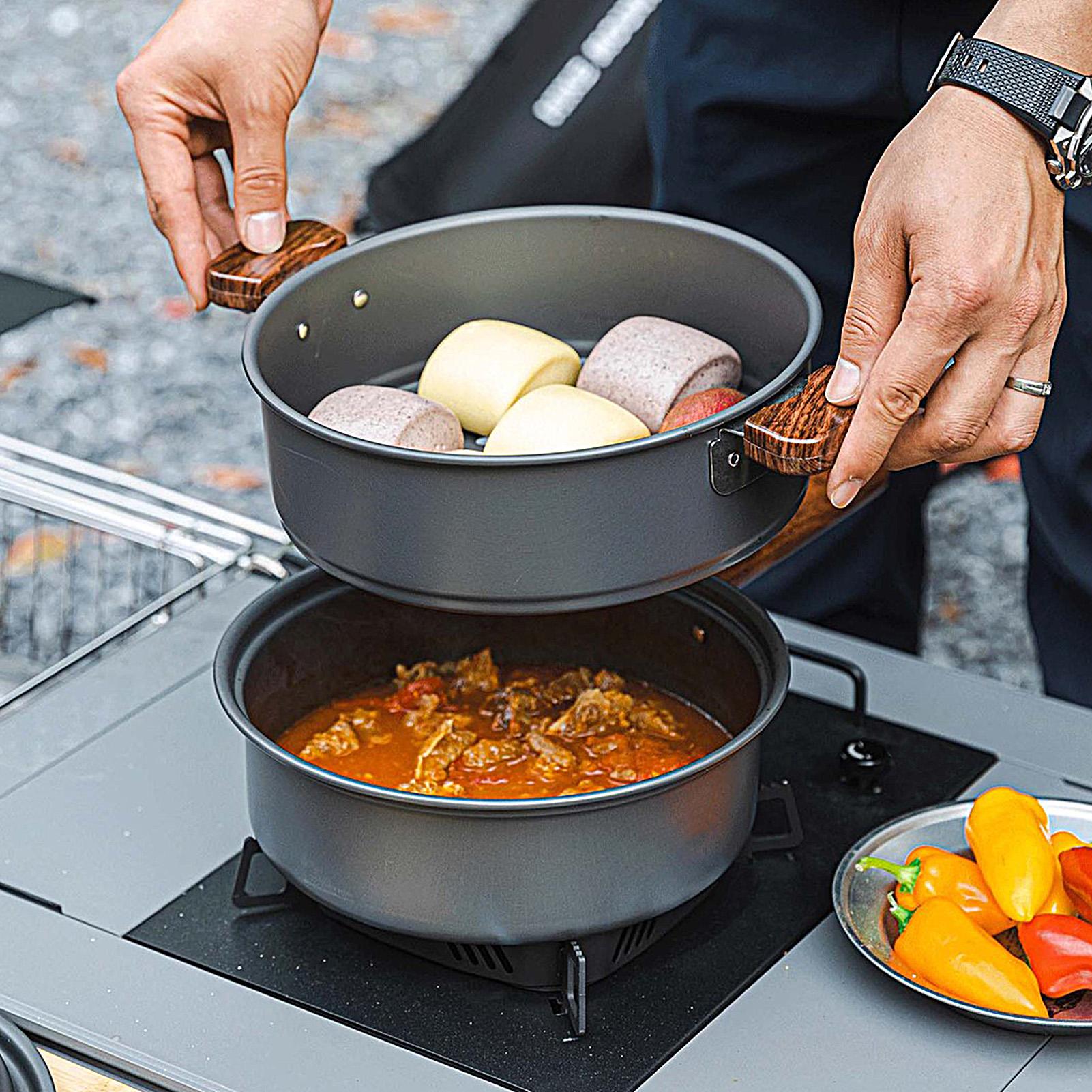 Backpacking Pot Double-Layer W - Camping Double Cooking Stove review and price